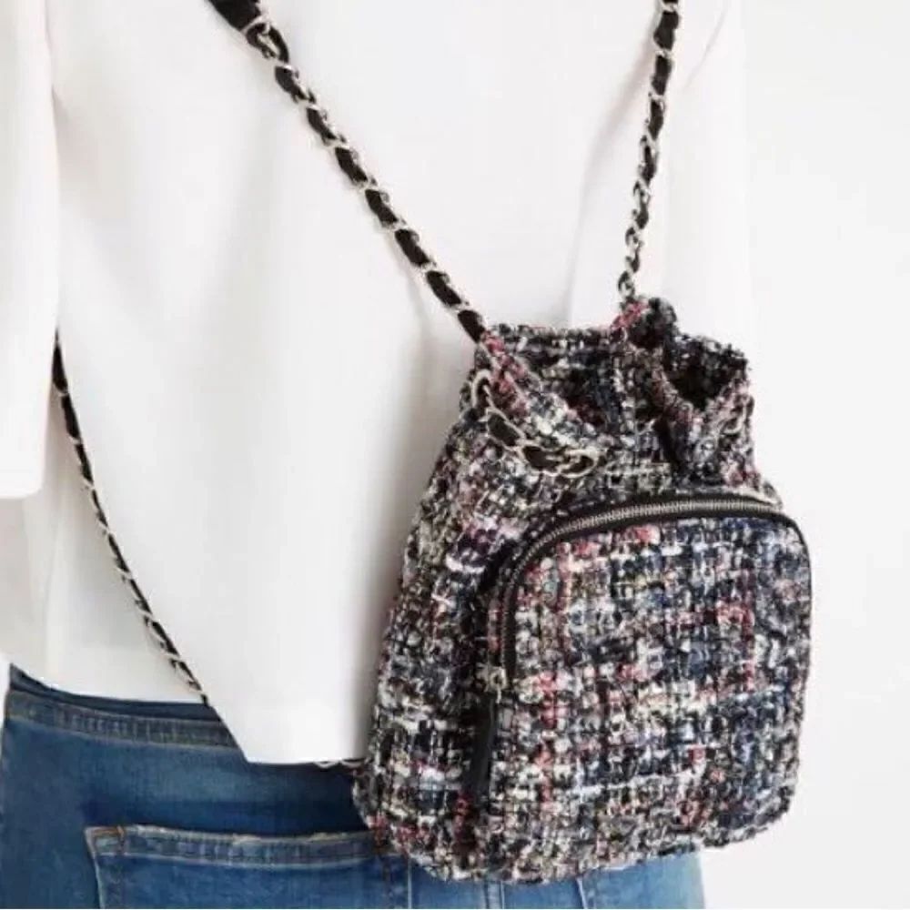 Zara Tweed Zara Mini Backpack